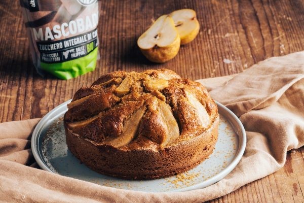 torta di pere con zucchero Mascobado e cannella Altromercato