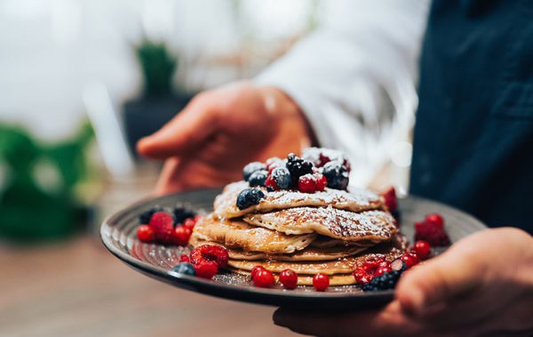 FUS06004 pancake ricetta equosolidale con miele biologico e zucchero integrale Dulcita