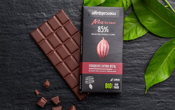 tipi di cioccolato: cioccolato fondente Mascao 85%