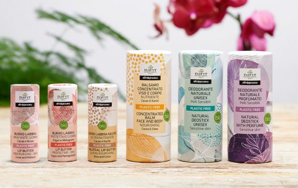 deodoranti solidi e burri labbra della linea cosmetici solidi Natyr