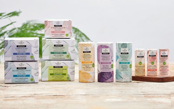 la linea di cosmetici solidi Natyr